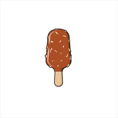 The fresh chocolate ice cream tastes great.