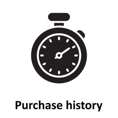 Purchase history Vector Icon which can easily modify or edit