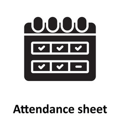 Attendance sheet Vector Icon which can easily modify or edit