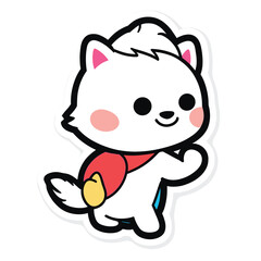 Colorful Cartoon Mascot Character for T-Shirt Print – Fun and Playful Design