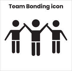 Team bonding icon vector