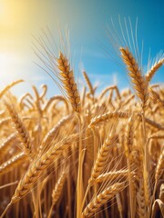 Fototapeta premium Golden Wheat Field Under Summer Sun