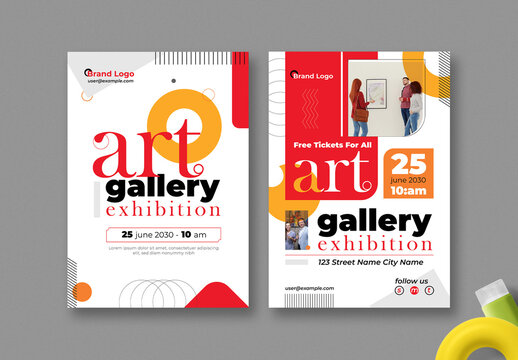 Colorful Art Exhibition Flyer Design