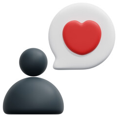 3D Love Message Icon