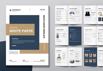 Creative White Paper Brochure Layout