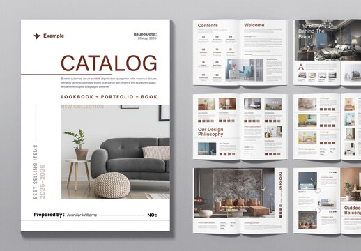 Modern Interior Catalog Magazine Design Layout Template