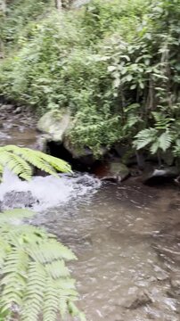Small Waterfall on River Ungaran, Indonesia