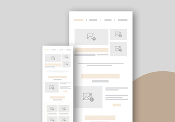 Wireframe Template Design Layout