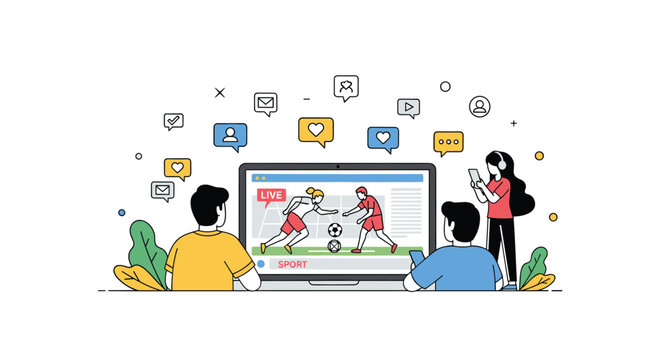 Online Sports Betting and Watching Live Matches Together in a Digital Environment