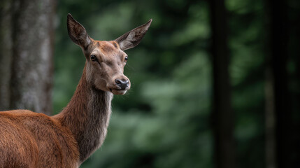 minimalistic portrait of mammal featuring soft bokeh and clean background