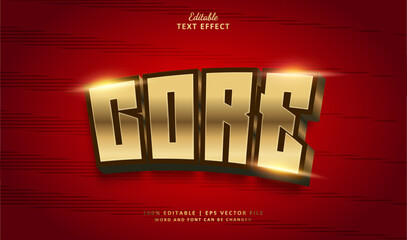 Core Editable Text Effect Style 3d Luxury Gold Esport Gaming