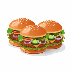 Juicy Delicious Burgers A Trio of Tasty Treats