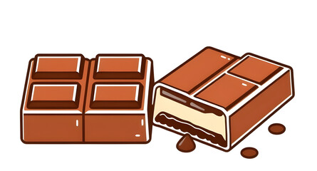 Chocolate bar, Chocolate piece, Candy bar, Sweet snack, Chocolate chunk, Milk chocolate, Dark chocolate, Chocolate block, Cocoa bar, Chocolate squares, Chocolate bites, Chocolate bar vector, Chocolate