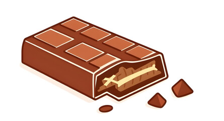 Chocolate bar, Chocolate piece, Candy bar, Sweet snack, Chocolate chunk, Milk chocolate, Dark chocolate, Chocolate block, Cocoa bar, Chocolate squares, Chocolate bites, Chocolate bar vector, Chocolate