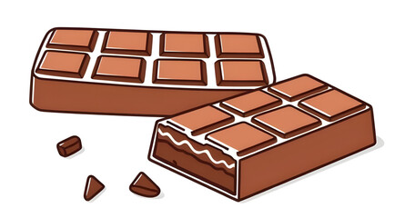 Chocolate bar, Chocolate piece, Candy bar, Sweet snack, Chocolate chunk, Milk chocolate, Dark chocolate, Chocolate block, Cocoa bar, Chocolate squares, Chocolate bites, Chocolate bar vector, Chocolate