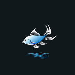 fish icon vector illustration