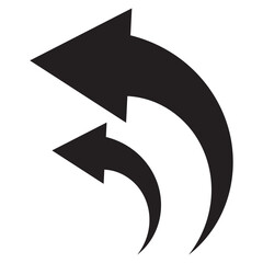 Blue Arrow icon. blue arrow icon on white background. flat style. arrow icon for your web site design, logo, app, UI. curved arrow sign. Vector illustration.