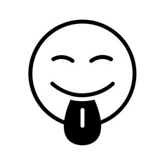 Vector solid black icon for Teasing