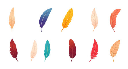 Obraz premium Feather, Feather icon, Feather illustration, Bird feather, Soft feather, Feather vector, Quill, Floating feather, Feather drawing, Light feather, Hand-drawn feather, Natural feather, Feather clipart, 