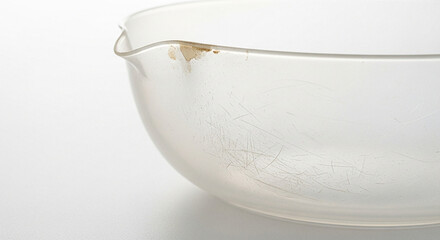 Warped Microwave-Safe Bowl with Melted Edge and Scratches