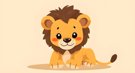 cartoon lion cub