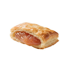 Fruit turnover pastry isolated on transparent background