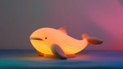 Adorable whale night light emits a warm glow, creating a comforting ambiance for children and adding charm to nursery decor.