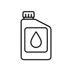 Obraz premium Engine oil bottle icon for lubrication fluid – outline