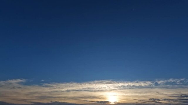 timelapse clip of fluffy clouds at sundown after the rain for forecast