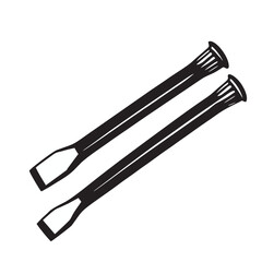 Chisel silhouette image on white background