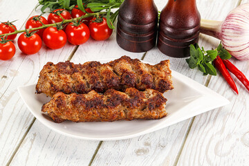 Chicken kebab minced meat and spices