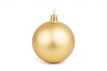 gold christmas ball on a white background