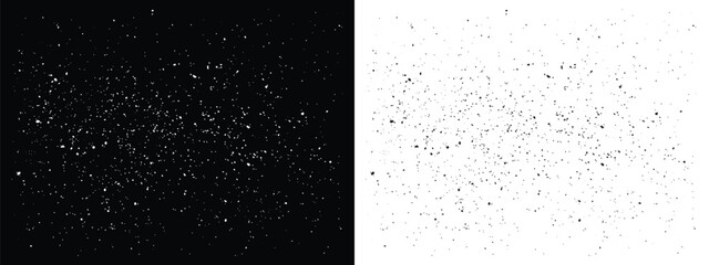 Realistic grungy paint ink black and white vector splatter background