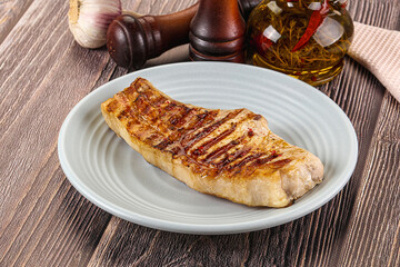 Tasty hot grilled pork loin