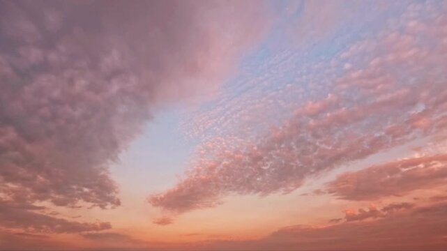 timelapse clip of light clouds at sunset after the rain for forecast