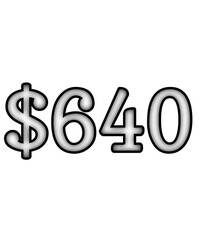 dollar sign on white background $640