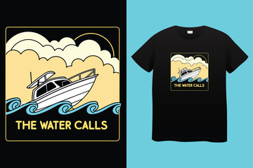 Vibrant summer beach vacation t shirt design with tropical elements