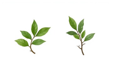 Obraz premium plant with green leaves on a white background