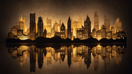 Dreamy Urban Backdrop with Magical Lights