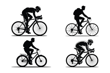 Fototapeta premium the silhouette, the activity (cycling), and the vector style Let me know if you want it shorter or tailored for a specific use like a file name or title
