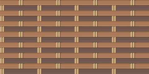Seamless woven bamboo pattern in a horizontal layout. Ideal for backgrounds, packaging, wall decor, or traditional design elements.