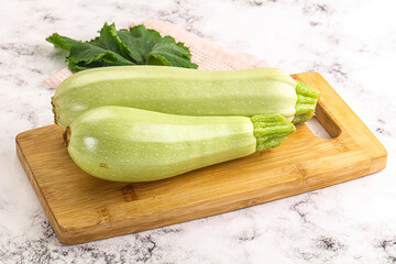 Raw frsh ripe zucchini vegetable