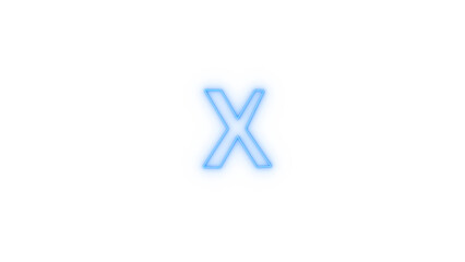 Bright Blue Organic Letter X:  Modern, Bold, Abstract Alphabet Graphic Design Element.