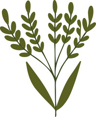 branch with green leaves