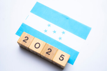 2025, Honduras, Honduras flag with date block, Concept, Important events for Honduras in the new...