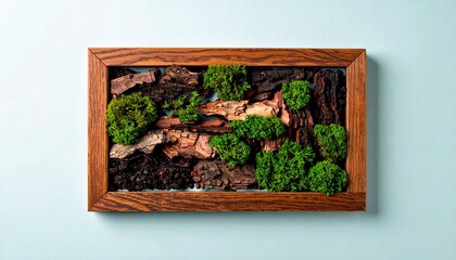 Natural Forest Texture in Rustic Frame