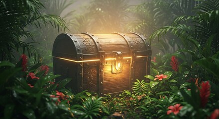Treasure Chest in Lush Jungle