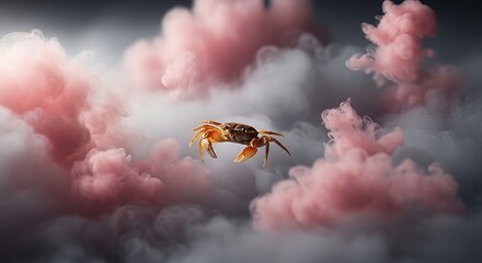Crab in Pink Clouds