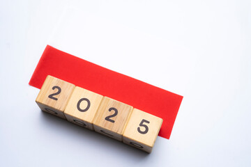 2025, Poland, Poland flag with date block, Concept, Important events for Poland in the new year,...