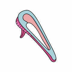 Cute pastel blue and pink barrette hair clip accessory